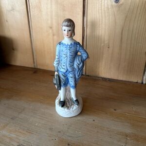Vintage Blue Boy Porcelain Figurine